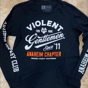 Violent Gentlemen Anaheim Ducks Long Sleeve Tee